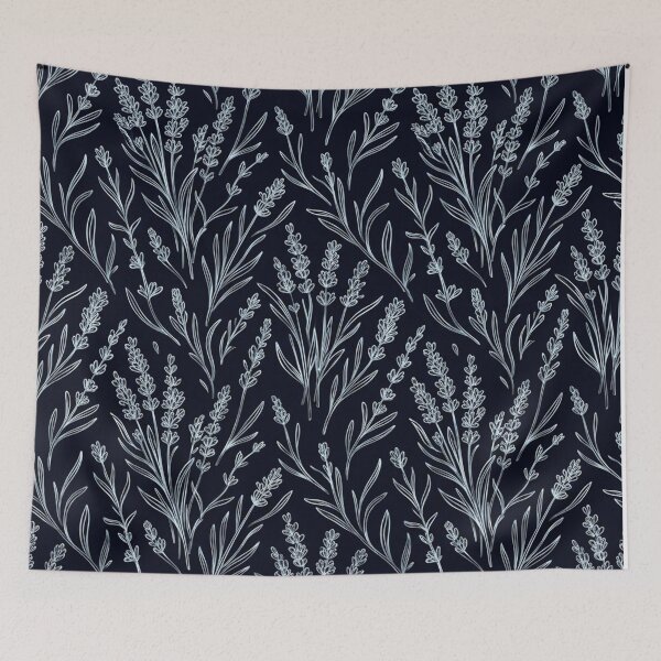 Item preview, Elegant White Lavender Floral Line Pattern    designed and sold by Owcomm.