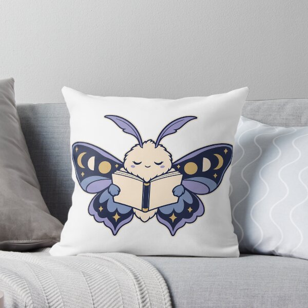 Item preview, Celestial Moth Reading a Book - Moon Phase Bookworm designed and sold by luxedigitalnest.