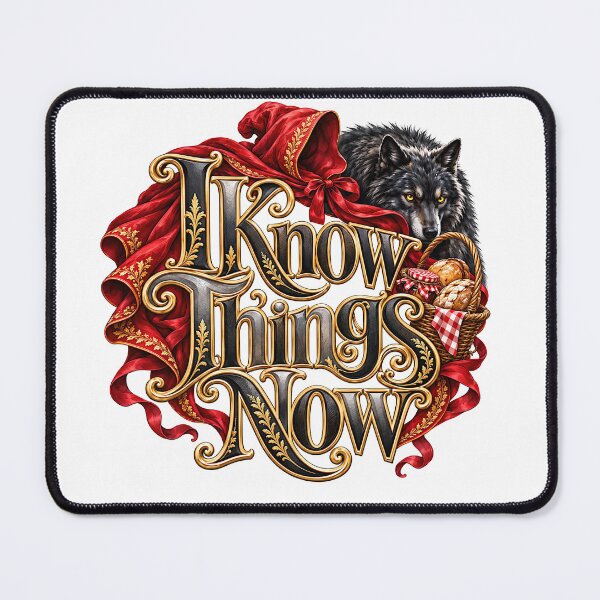 Item preview, Into the Woods - I KNOW THINGS NOW designed and sold by Lyric Vault - Rock on.