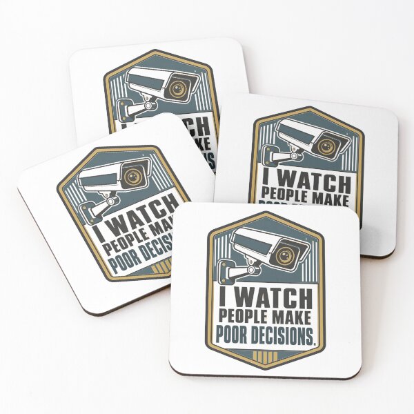 Item preview, Funny Security Guard Quote – I Watch People Make Poor Decisions | CCTV and Security Humour designed and sold by PunAtWork.