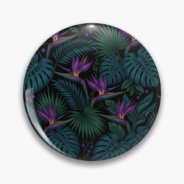 Item preview, Lush Dark Tropical Paradise Bird Of Paradise Pattern designed and sold by Owcomm.