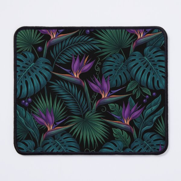 Item preview, Lush Dark Tropical Paradise Bird Of Paradise Pattern designed and sold by Owcomm.