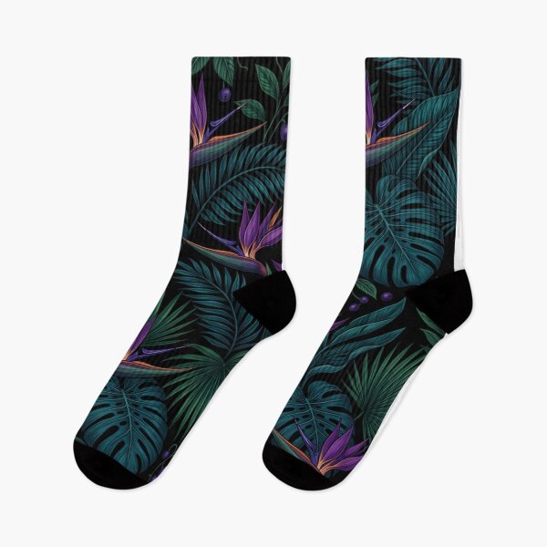 Item preview, Lush Dark Tropical Paradise Bird Of Paradise Pattern designed and sold by Owcomm.