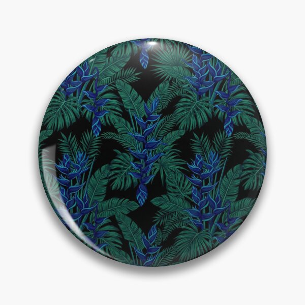 Item preview, Lush Tropical Blue Flowers Palm Pattern designed and sold by Owcomm.