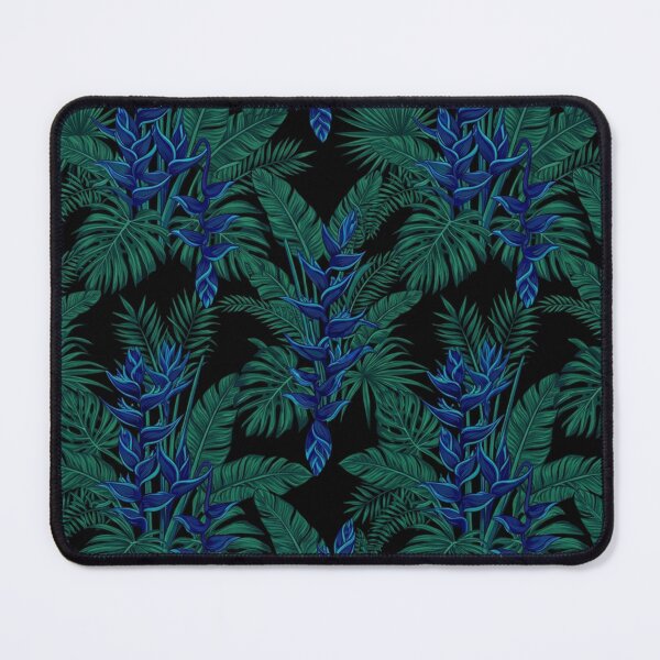 Item preview, Lush Tropical Blue Flowers Palm Pattern designed and sold by Owcomm.