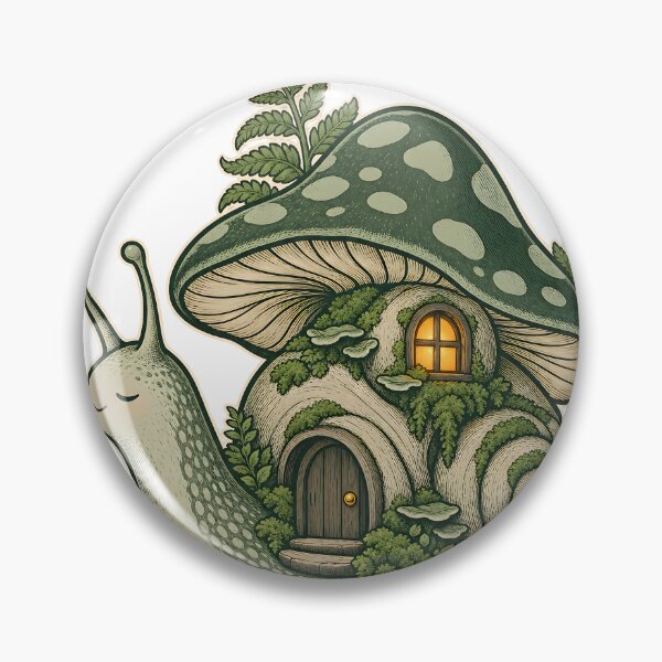 Item preview, Lantern Snail Mushroom Cottage - Cozy Cottagecore designed and sold by luxedigitalnest.