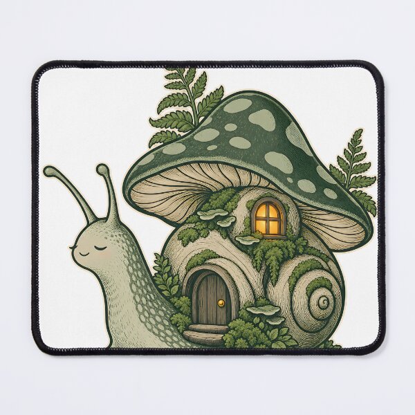 Item preview, Lantern Snail Mushroom Cottage - Cozy Cottagecore designed and sold by luxedigitalnest.