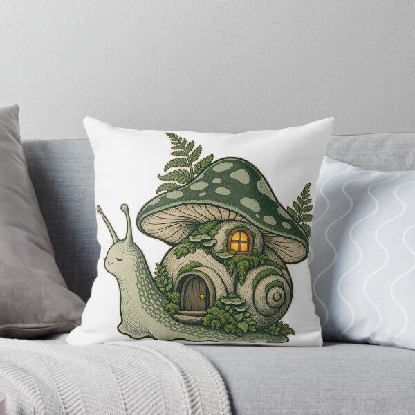 Item preview, Lantern Snail Mushroom Cottage - Cozy Cottagecore designed and sold by luxedigitalnest.