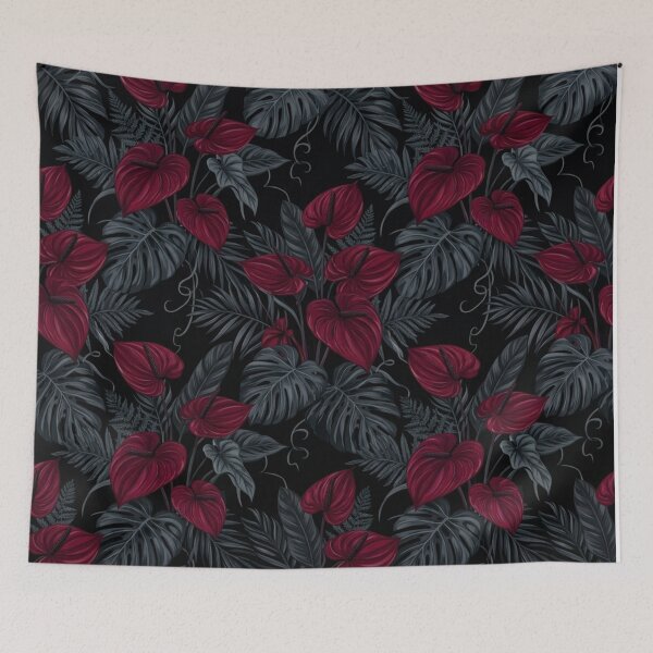 Item preview, Dark Moody Crimson Anthurium Botanical Floral Pattern designed and sold by Owcomm.
