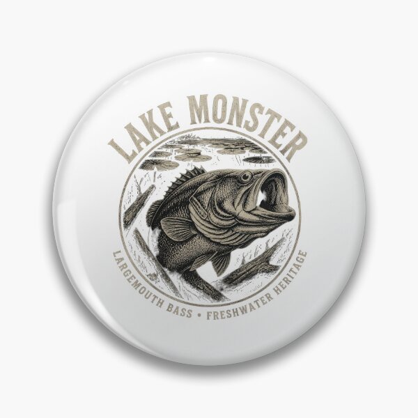 Item preview, Vintage Lake Monster Largemouth Bass Heritage Graphic designed and sold by NobleCast .