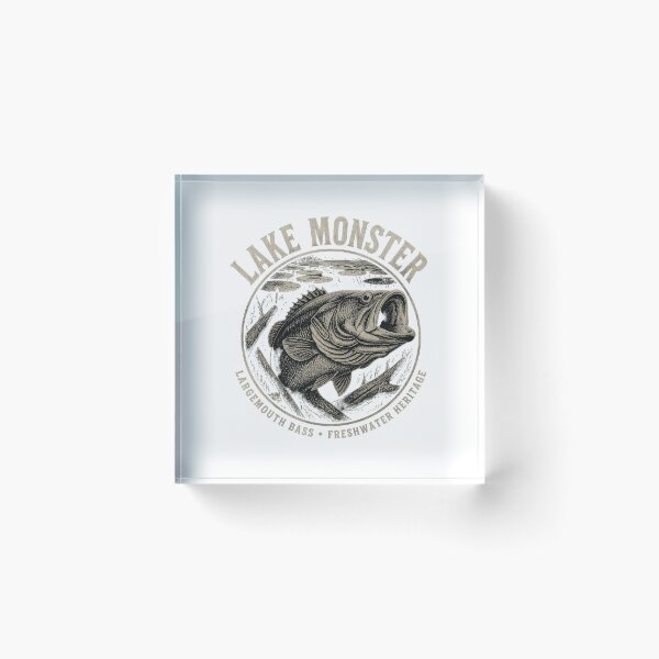 Item preview, Vintage Lake Monster Largemouth Bass Heritage Graphic designed and sold by NobleCast .
