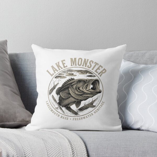 Item preview, Vintage Lake Monster Largemouth Bass Heritage Graphic designed and sold by NobleCast .
