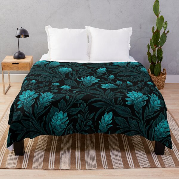 Item preview, Dark Teal Floral Elegance Seamless Pattern designed and sold by Owcomm.