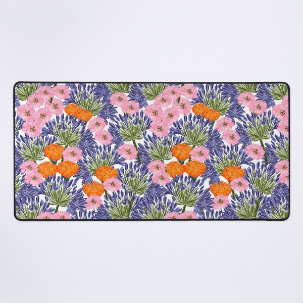 Item preview, Violet marigold and pink ranunculus buttercups designed and sold by Navitaloves.