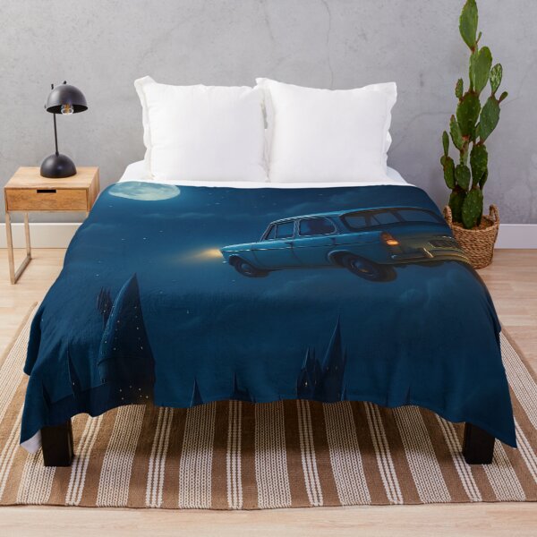 Item preview, The Flying Car Over Hogwarts designed and sold by NF Designs Studio DTF.