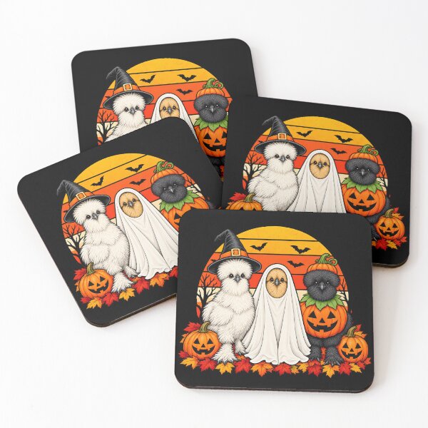 Item preview, Spooky Silkie Chicken Halloween Pumpkin Ghost Cute Chicken Lover designed and sold by Rtcraftani.