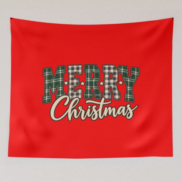 Item preview, Green Tartan Merry Christmas Letters designed and sold by AMICO77.