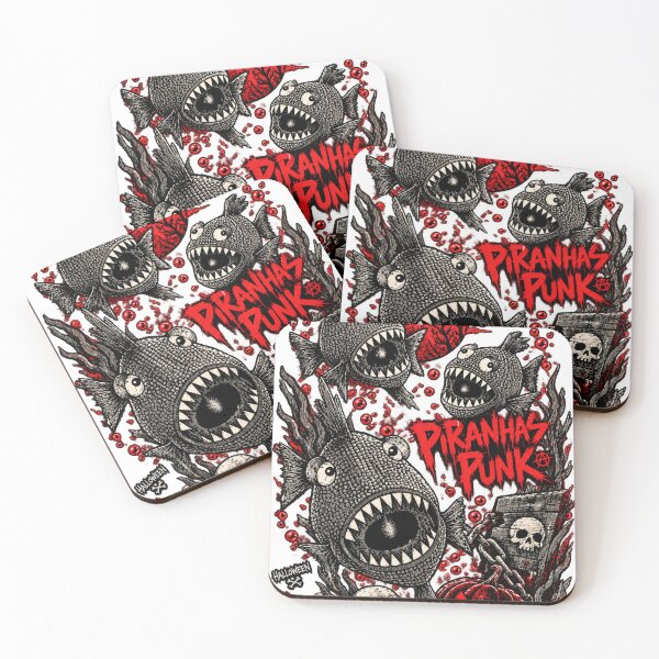 Item preview, Spooky Halloween Red Piranha Punk – Pumpkin Horror Fish Monster T-Shirt  designed and sold by cabevo.