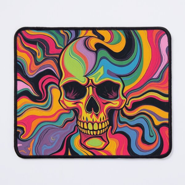Item preview, Psychedelic Fluid Skull Trippy Acid Art designed and sold by ERODED SELF.