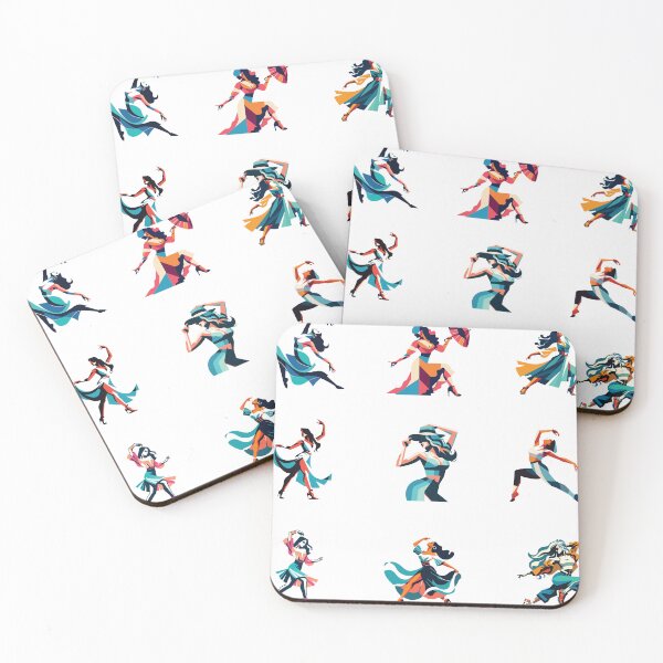 Item preview, dancing woman in color block art style designed and sold by HarshBrown.