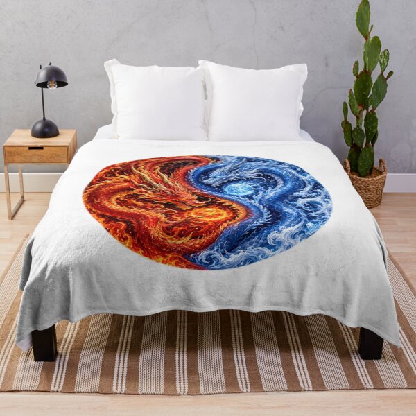 Item preview, Fire and Ice Dragon Yin Yang designed and sold by FyreHorse Designs.