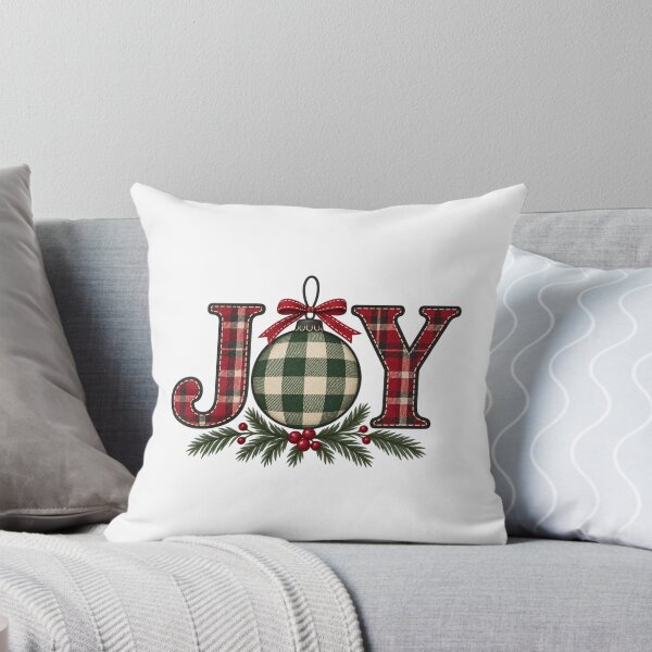 Item preview, Joy Plaid Christmas Ornament designed and sold by AMICO77.