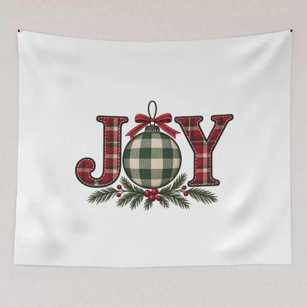 Item preview, Joy Plaid Christmas Ornament designed and sold by AMICO77.