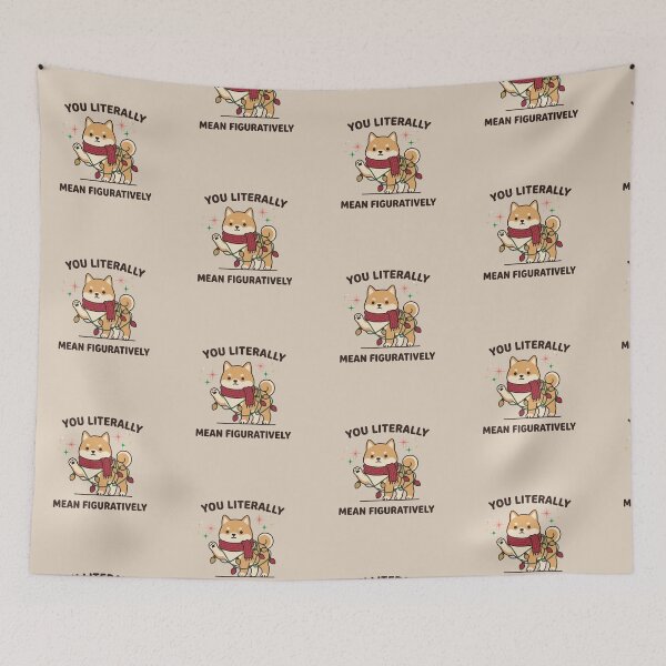 Item preview, You Literally Mean Figuratively – Funny Shiba Inu Christmas for Dog Lovers designed and sold by Im-Ara.