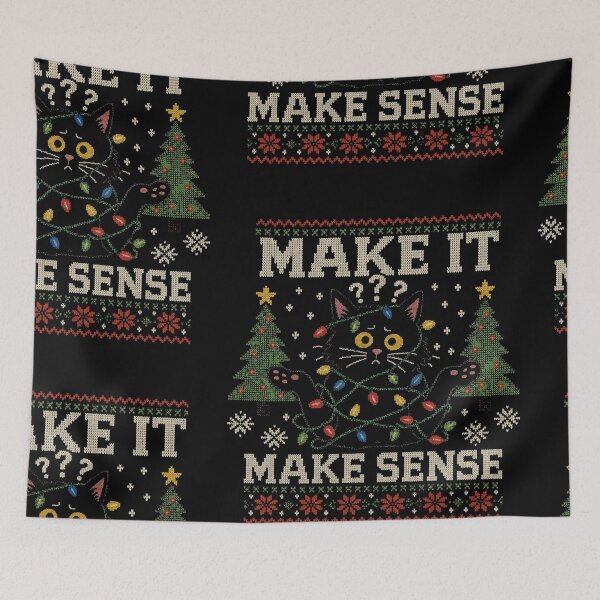 Item preview, Make it Make Sense Ugly Christmas sweater v2 designed and sold by AW2 Designs.