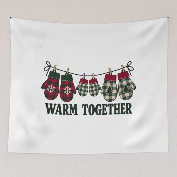 Item preview, Warm Together Plaid Christmas Mittens designed and sold by AMICO77.