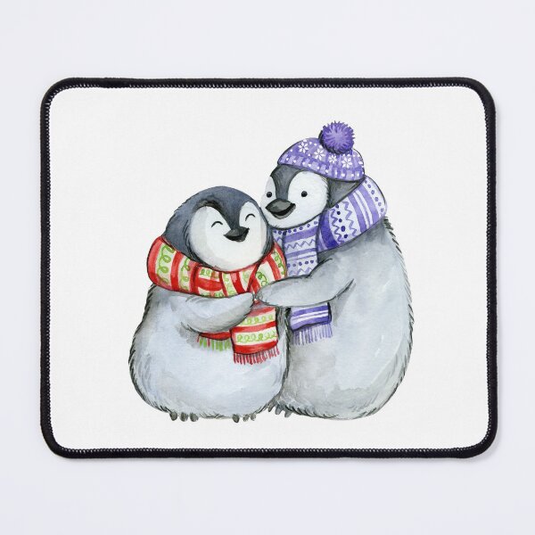 Item preview, Cute Penguins Hugging. Winter Cozy Penguins Watercolor designed and sold by Deepsleepstudio.
