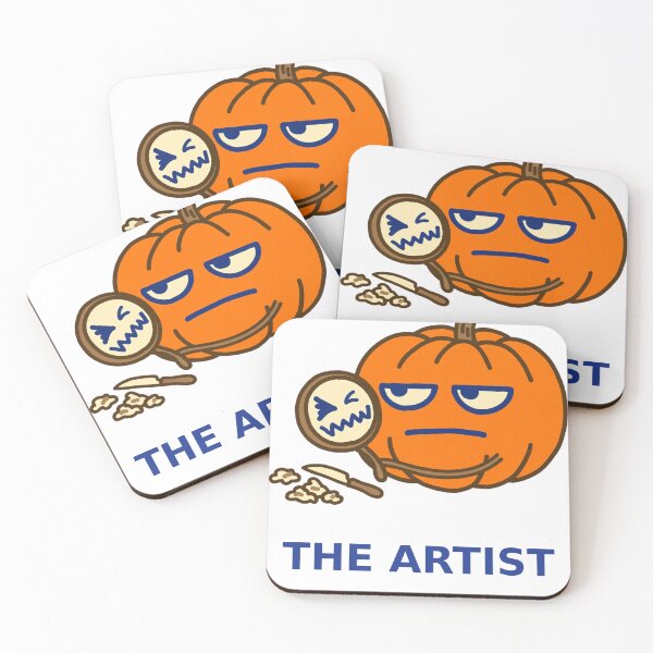 Item preview, Funny Pumpkin Sticker — The Artist Suffered Jack-o-Lantern Carving Fail Decal designed and sold by ryleemaxwell.