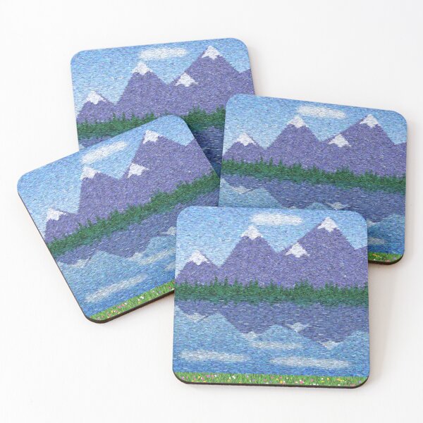 Item preview, Mountain Lake Reflection - Impressionist Alpine Landscape designed and sold by Decorta.