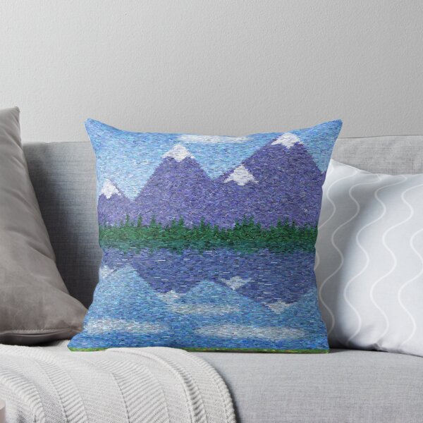 Item preview, Mountain Lake Reflection - Impressionist Alpine Landscape designed and sold by Decorta.