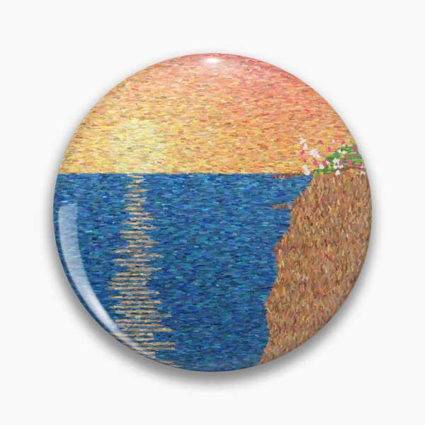 Item preview, Sea Cliffs at Sunset - Impressionist Coastal Painting designed and sold by Decorta.