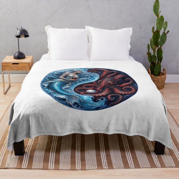 Item preview, Mermaid and Kraken Yin Yang designed and sold by FyreHorse Designs.