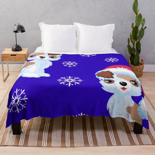 Item preview, Cute Christmas Puppies With Glam Eyelash Extensions Pattern designed and sold by DEC02.