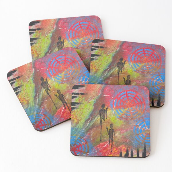 Item preview, abstract painting of creepy shadow figures  designed and sold by m3ganm3lancholy.