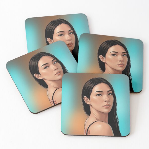 Item preview, BinOon Bint Bulan Unstoppable Actress Thai GL LGBTQ+ Cartoon Decor Comic Wall Art Print Poster Shirt Clock Blanket KDrama designed and sold by Mind Space.