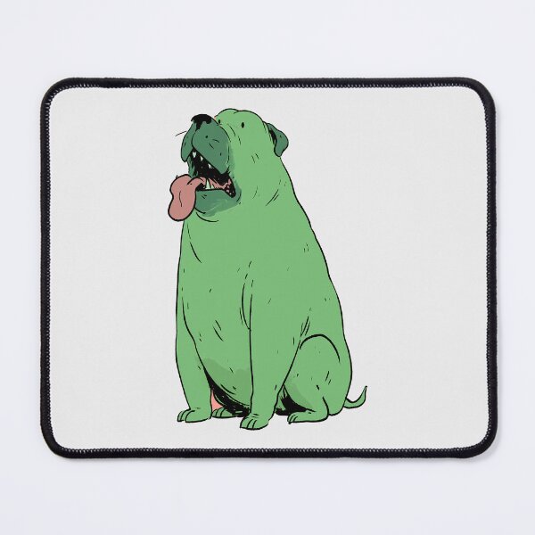 Item preview, Funny Green Bulldog Illustration Sitting Tongue Out designed and sold by peterdesigns.