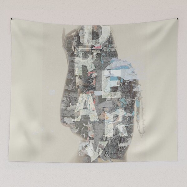 Item preview, Dreary abstract collage  portrait designed and sold by Lifer Art and Design.