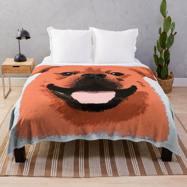 Item preview, Happy Orange Dog Face Pop Art Painting designed and sold by peterdesigns.