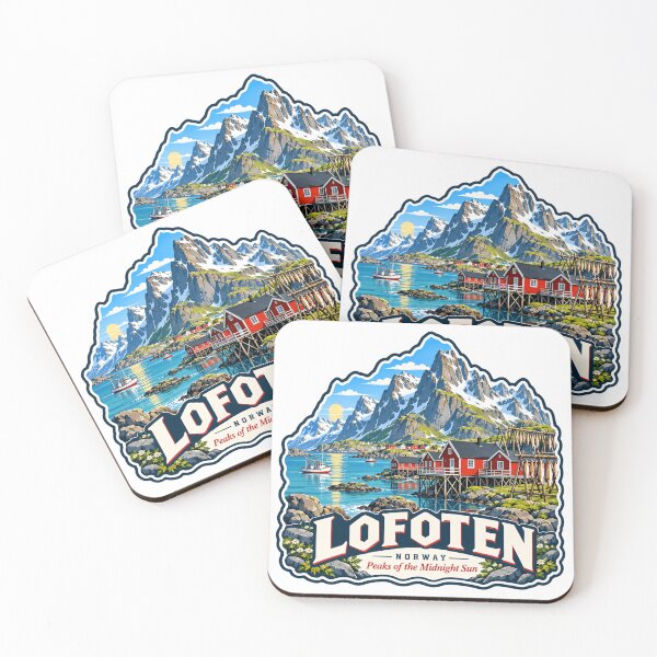 Item preview, Lofoten Norway Peaks Of The Midnight Sun Travel Destination Souvenir designed and sold by Simsimah26Parks.