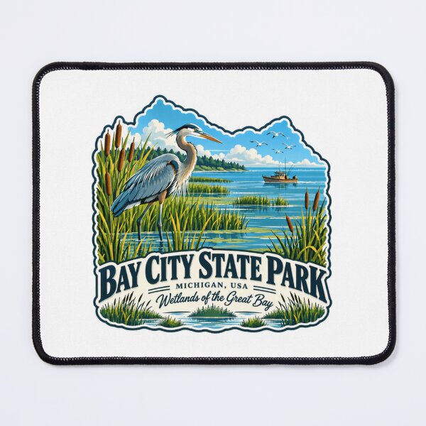 Item preview, Bay City State Park Michigan USA Wetlands Of The Great Bay Nature Travel Souvenir designed and sold by JonesFlora2025.