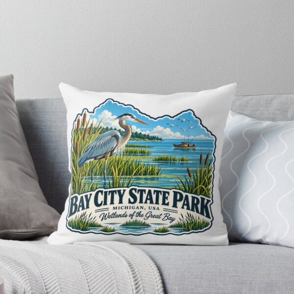 Item preview, Bay City State Park Michigan USA Wetlands Of The Great Bay Nature Travel Souvenir designed and sold by JonesFlora2025.