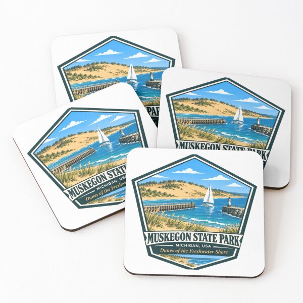 Item preview, Muskegon State Park Michigan USA Dunes Of The Freshwater Shore Travel Souvenir designed and sold by JonesFlora2025.