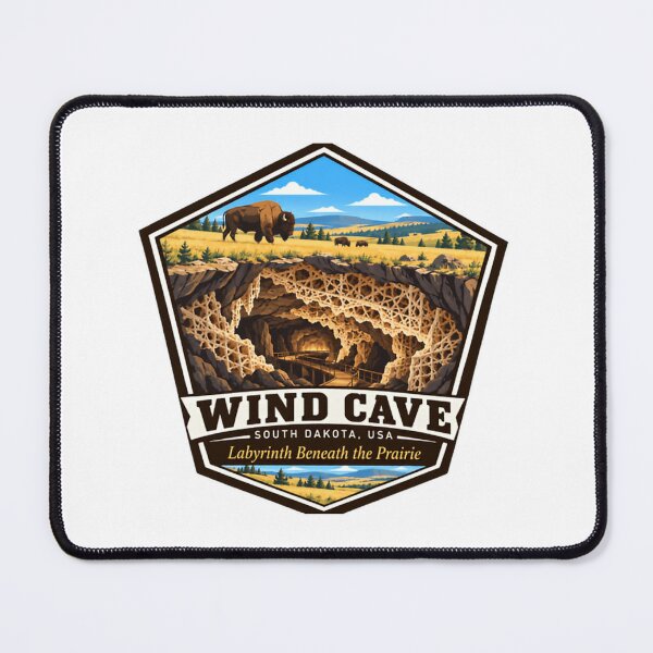 Item preview, Wind Cave South Dakota USA Labyrinth Beneath The Prairie National Park Traveler designed and sold by JonesFlora2025.