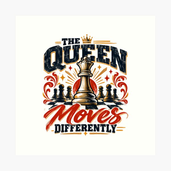 Item preview, The Queen Moves Differently Chess Player Strategy Board Game Empowered Woman designed and sold by SkeletonsDanger.