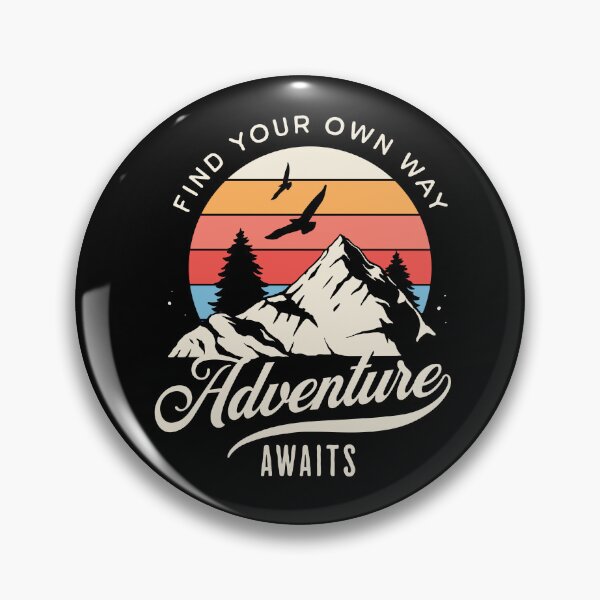 Item preview, Retro Mountain Adventure Awaits Sunset Design designed and sold by Vision Crafted.