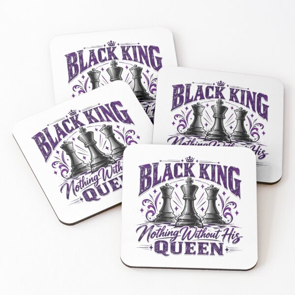 Item preview, Black King Nothing Without His Queen Partner Love Couple Relationship designed and sold by SkeletonsDanger.